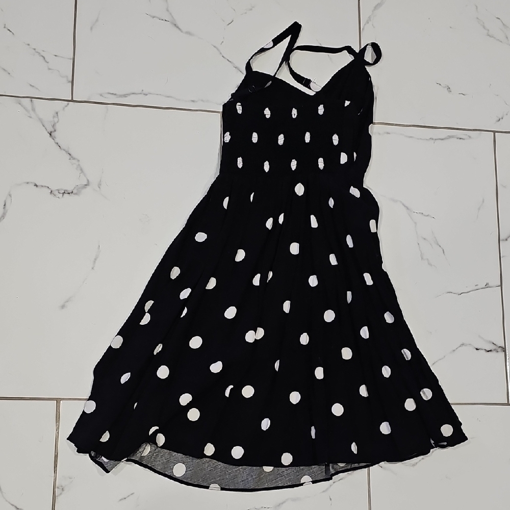 Old Navy Black and White Polka Dot Dress - Picture 3 of 5